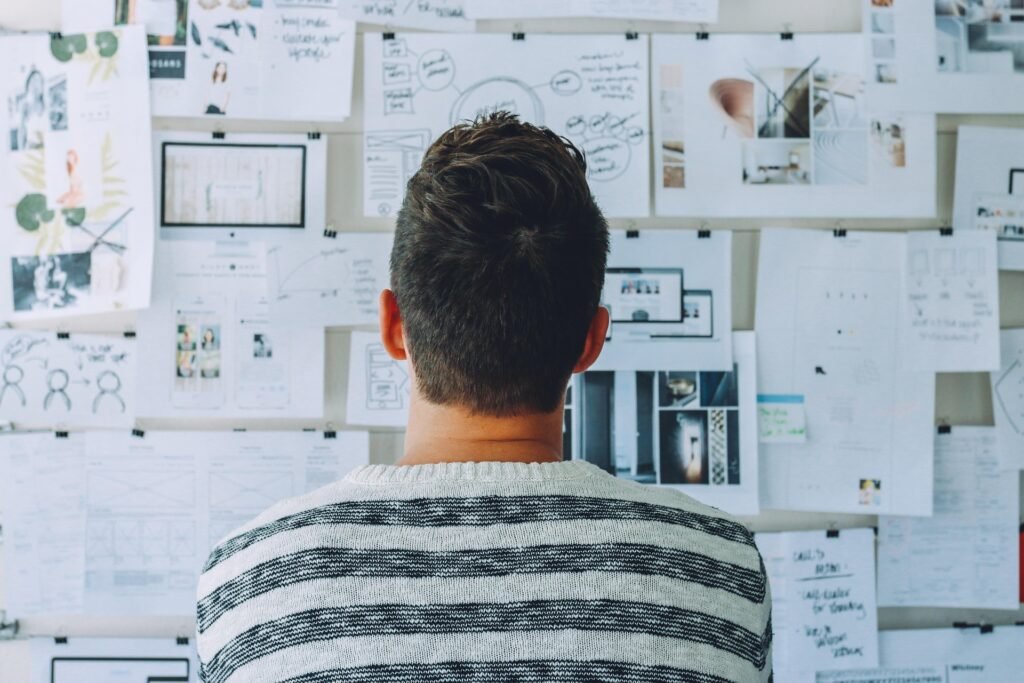designer looking at ideas