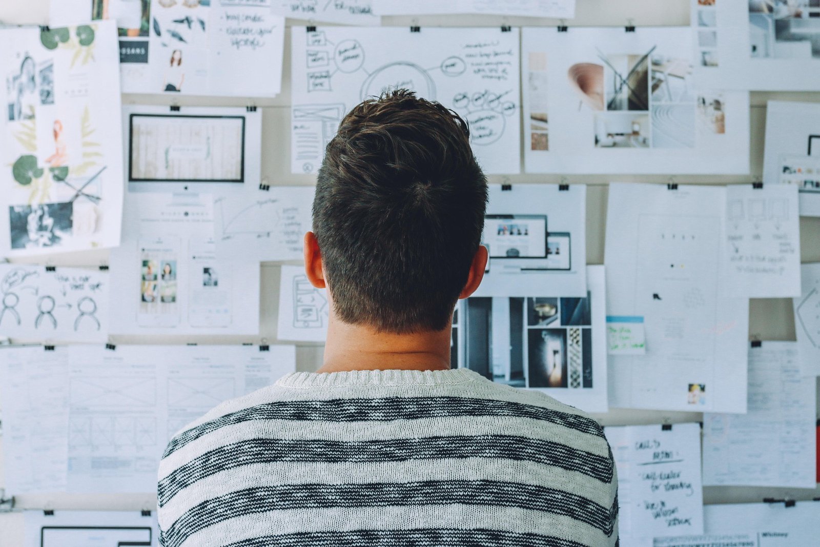 designer looking at ideas
